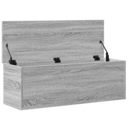Berkfield Home Storage Box Grey Sonoma 102x35x35 cm Engineered Wood - Size: 102 x 35 x 35 cm - thumbnail 7