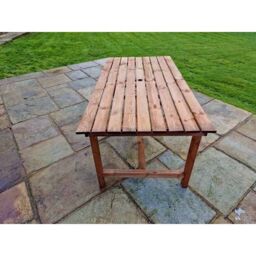 Churnet Valley Garden Furniture Ltd Valley Table - L92 x W180 x H75cm - Flat Pack - Min. Assembly Required in Brown - thumbnail 1