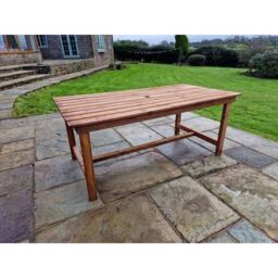Churnet Valley Garden Furniture Ltd Valley Table - L92 x W180 x H75cm - Flat Pack - Min. Assembly Required in Brown - thumbnail 4