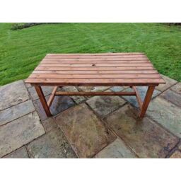 Churnet Valley Garden Furniture Ltd Valley Table - L92 x W180 x H75cm - Flat Pack - Min. Assembly Required in Brown - thumbnail 3