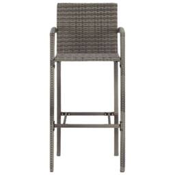 Berkfield Home Beautiful 5 Piece Garden Bar Set Grey Solid Wood Acacia & Poly - thumbnail 6