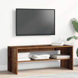 Berkfield Home TV Cabinet Old Wood 100x40x40 cm Engineered Wood in Brown - Size: 100 x 40 x 40 cm - thumbnail 1