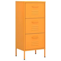 Berkfield Home Storage Cabinet Mustard Yellow 42.5x35x101.5 cm Steel - thumbnail 2