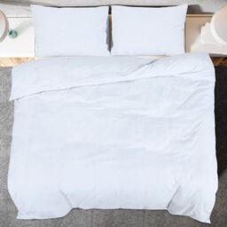 Berkfield Home Duvet Cover Set White 135x200 cm Light-weight Microfiber - thumbnail 5