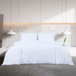 Berkfield Home Duvet Cover Set White 135x200 cm Light-weight Microfiber - thumbnail 3