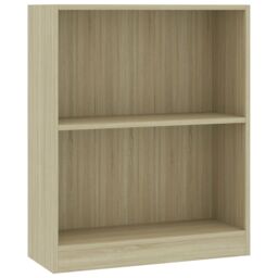 Berkfield Home Bookshelf Sonoma Oak 60x24x74.5 cm Engineered Wood in Brown - thumbnail 2