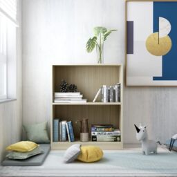 Berkfield Home Bookshelf Sonoma Oak 60x24x74.5 cm Engineered Wood in Brown - thumbnail 1