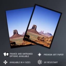 Artery8 Monument Valley Arizona Carol M Highsmith Framed Wall Art Print in Blue - Size: A4 - thumbnail 2