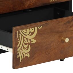 Berkfield Home Bedside Cabinet 50x33x60 cm Solid Wood Mango in Brown - Size: 50 x 33 x 60 cm - thumbnail 7