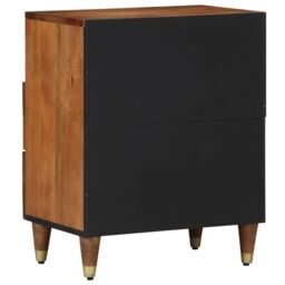 Berkfield Home Bedside Cabinet 50x33x60 cm Solid Wood Mango in Brown - Size: 50 x 33 x 60 cm - thumbnail 5
