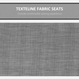 OUTSUNNY 3 Seat Metal Fabric Backyard Balcony Patio Swing Chair w/ Canopy in Grey - thumbnail 6