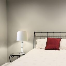 First Choice Lighting Chrome Plate Table Touch Light with White Cotton Fabric Shade in Silver - thumbnail 7