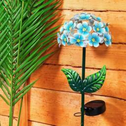 VOGREX Blue 26 LED Solar Hydrangea Garden Stake Light - thumbnail 3