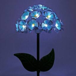 VOGREX Blue 26 LED Solar Hydrangea Garden Stake Light - thumbnail 2