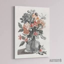 "Artery8 Spring Flowers in a Vase Still Life Teyler Canvas Wall Art in White - Size: W18"" x H24""" - thumbnail 2