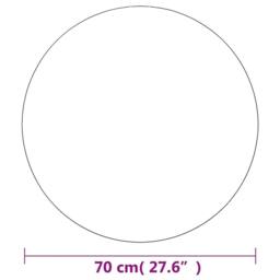 Berkfield Home Wall Mirror 70 cm Round Glass in Silver - thumbnail 7