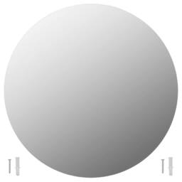 Berkfield Home Wall Mirror 70 cm Round Glass in Silver - thumbnail 3