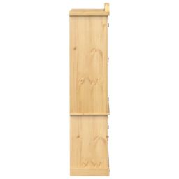 Berkfield Home Glass Display Cabinet Corona 103.5x42x180 cm Solid Wood Pine in Brown - thumbnail 5