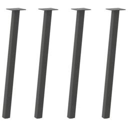Berkfield Home Coffee Table Legs 4 pcs Anthracite 72 cm Steel in Charcoal - thumbnail 1