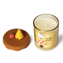 Hello Kitty Vanilla Crème Brulee Scented Candle - Seasons Collection, 3D Lid, Jar in Brown - Size: Medium - thumbnail 7