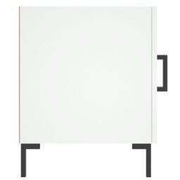 Berkfield Home Bedside Cabinet White 40x40x50 cm Engineered Wood - Size: 40 x 40 x 50 cm - thumbnail 5