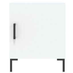 Berkfield Home Bedside Cabinet White 40x40x50 cm Engineered Wood - Size: 40 x 40 x 50 cm - thumbnail 4