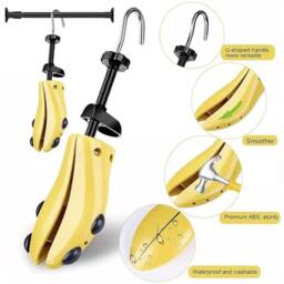 FLAVORA Men's For Men EU(44-47)2 Pack Adjustable Shoe Stretcher Trainer Shaper in Yellow - Size: 600mm - thumbnail 4