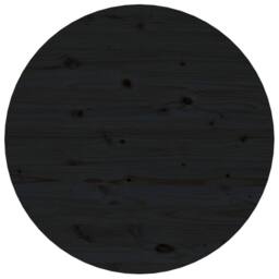 Berkfield Home Beautiful Coffee Table Black Ã˜ 55x45 cm Solid Wood Pine - thumbnail 6