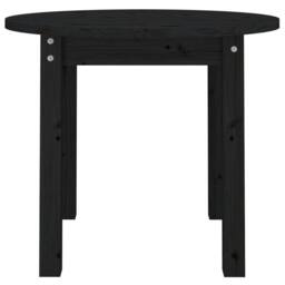 Berkfield Home Beautiful Coffee Table Black Ã˜ 55x45 cm Solid Wood Pine - thumbnail 5
