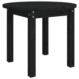 Berkfield Home Beautiful Coffee Table Black Ã˜ 55x45 cm Solid Wood Pine - thumbnail 3