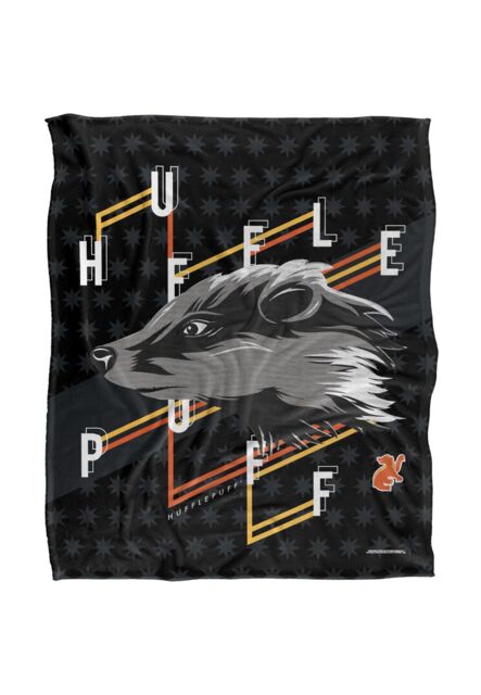 Harry Potter Blanket, 152x127 cm Neo Industries Hufflepuff Silky Touch Super Soft Throw Blanket in White - image 1