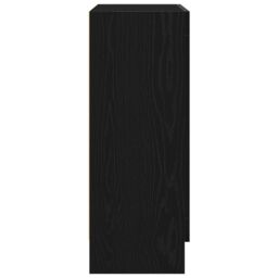 Berkfield Home Black Oak Book Cabinet - 82.5x30.5x80 cm - Engineered Wood - thumbnail 8