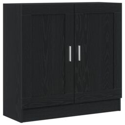 Berkfield Home Black Oak Book Cabinet - 82.5x30.5x80 cm - Engineered Wood - thumbnail 2