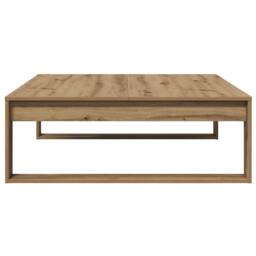 Berkfield Home Durable Coffee Table Artisan Oak 100x100x35 cm Engineered Wood in Brown - Size: 100 x 100 x 35 cm - thumbnail 5