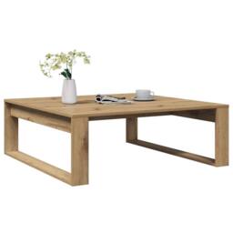Berkfield Home Durable Coffee Table Artisan Oak 100x100x35 cm Engineered Wood in Brown - Size: 100 x 100 x 35 cm - thumbnail 2