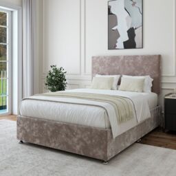 Bedmaster Chenille Divan Base in Silver - Size: Small Single - thumbnail 2