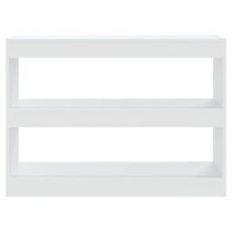 Berkfield Home Book Cabinet/Room Divider White 100x30x72 cm - Size: 100 x 30 x 72 cm - thumbnail 3