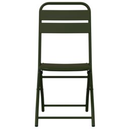 Berkfield Home Folding Garden Chairs 2 pcs Dark Green 42x52x82 cm Powder-coated Steel - Size: 42 x 52 x 82 cm - thumbnail 5
