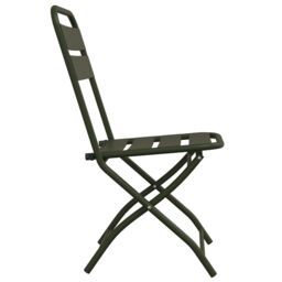 Berkfield Home Folding Garden Chairs 2 pcs Dark Green 42x52x82 cm Powder-coated Steel - Size: 42 x 52 x 82 cm - thumbnail 6