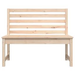 Berkfield Home Beautiful Garden Bench 109 cm Solid Wood Pine in Natural - thumbnail 4