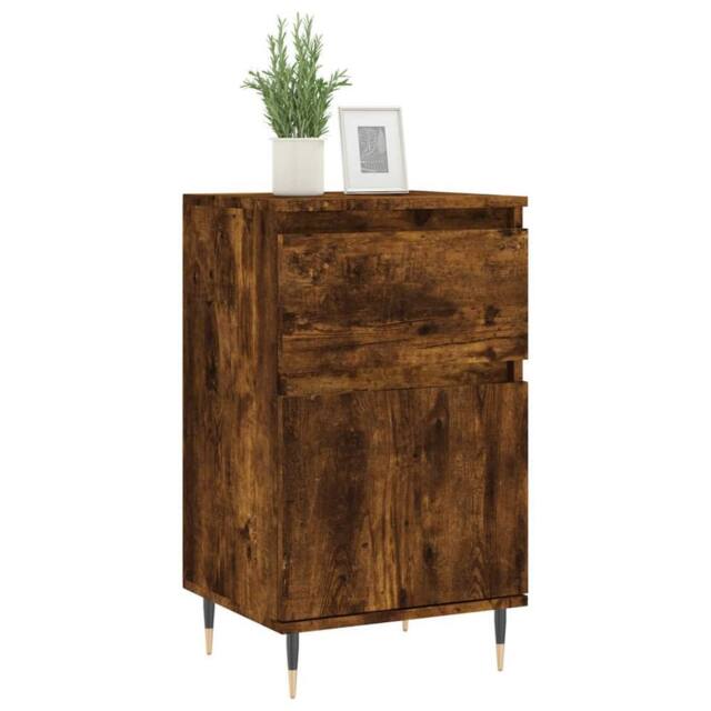 Berkfield Home Sideboards 2 pcs Smoked Oak 40x35x70 cm Engineered Wood in Brown - Size: 40 x 35 x 70 cm - image 1