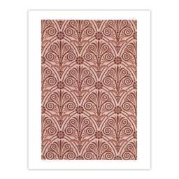 "Artery8 Antique Botanical Greek Pattern Audsley Wall Art Poster Print in Pink - Size: W24"" x H32""" - thumbnail 1