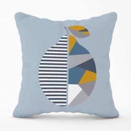 Warren Reed - Designer Geometric Lemon Cushions in Blue - Size: 60 cm x 60 cm - thumbnail 1