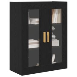 Berkfield Home Black Oak Wall Cabinet - 69.5x34x90 cm - thumbnail 3
