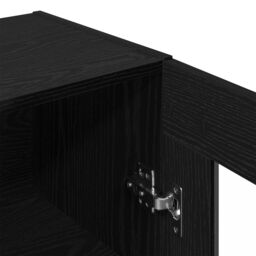 Berkfield Home Black Oak Wall Cabinet - 69.5x34x90 cm - thumbnail 9