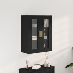 Berkfield Home Black Oak Wall Cabinet - 69.5x34x90 cm
