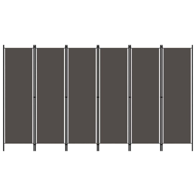 Berkfield Home 6-Panel Room Divider Anthracite 300x180 cm in Black - image 1