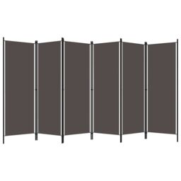 Berkfield Home 6-Panel Room Divider Anthracite 300x180 cm in Black - thumbnail 2