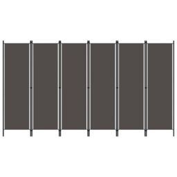 Berkfield Home 6-Panel Room Divider Anthracite 300x180 cm in Black