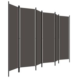 Berkfield Home 6-Panel Room Divider Anthracite 300x180 cm in Black - thumbnail 3